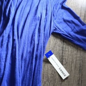 Blue open front lightweight cardigan